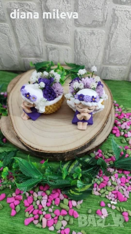 Ангелчета в цвят лилав!!, снимка 7 - Декорация за дома - 50773829