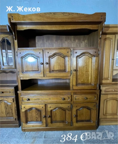 Масивен дъбов шкаф / бюфет, снимка 2 - Секции и витрини - 53901050
