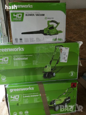 Комплеркт 3/4 уреда Greenworks 40 волтова серия + 2 батерии, снимка 1 - Други инструменти - 45671375