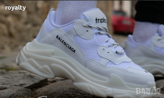 Balenciaga TripleS бели дамски маратонки , снимка 3 - Маратонки - 51954980