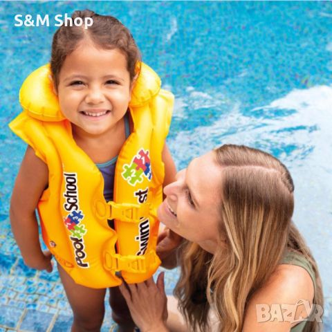 Безопасност и забавление: Детска надуваема спасителна жилетка, снимка 6 - Други - 46336930