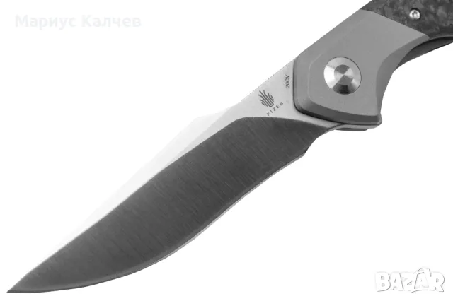 Нож KIZER Grazioso | 20CV | Titanium+Carbon, снимка 12 - Ножове - 48699636