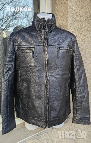 Мъжко кожено яке от естествена кожа - размер L - цена 250 евро, снимка 6 - Якета - 52433576