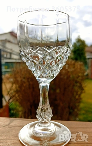 Кристални чашки за ликьoр от Франция, снимка 2 - Чаши - 53403660