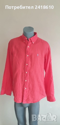 POLO Ralph Lauren Len/ Лен Custom Fit Mens Size M  ОРИГИНАЛ! Мъжка Ленена Риза.