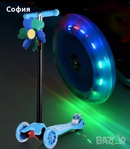 Детски скутер с LED светещи колела, снимка 2 - Други спортове - 45603115