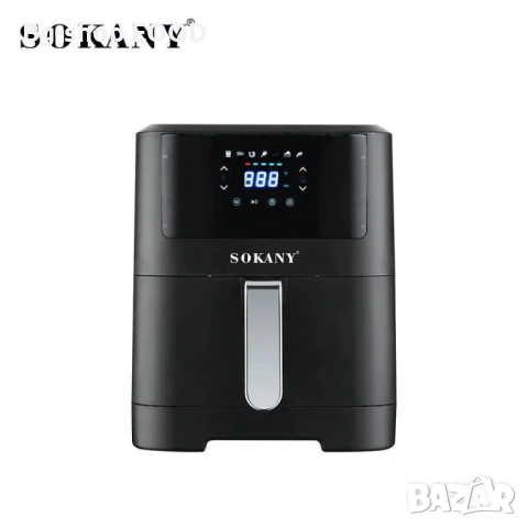 ПРОМО!! Фритюрник с горещ въздух с LCD дигитален дисплей, сензорно управление, 2000W, 8L, снимка 6 - Фритюрници - 54171128