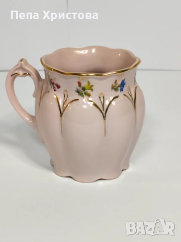 Порцеланова чаша тип мъг от розов порцелан, снимка 2 - Чаши - 53753076