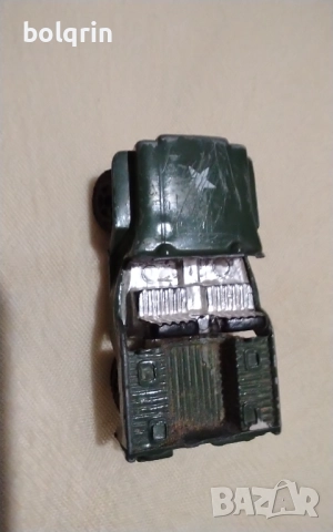 Армейски джип Стара алуминиева количка тип Мачбокс , снимка 3 - Колекции - 52792898