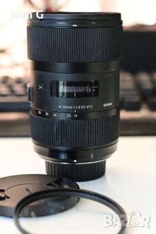 Обектив Sigma 18-35mm f/1.8 DC, F Mount (за Nikon), снимка 2 - Обективи и филтри - 54269064