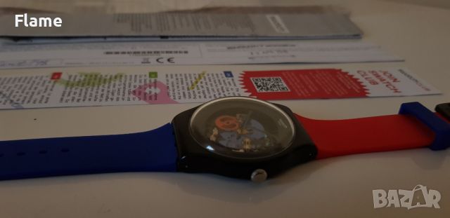 Swatch  LACQUERED швейцарски унисекс часовник скелетон Суоч omega, снимка 4 - Луксозни - 45254707
