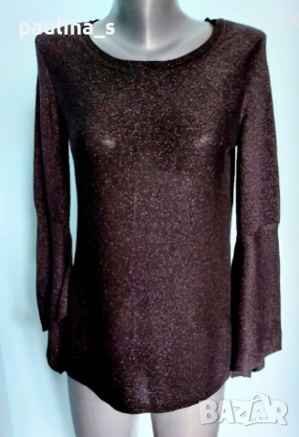 Три различни броя / Луксозна блуза с ламе и с цветя "Melanie lyne", "SNO skins" и България , снимка 3 - Туники - 36537131