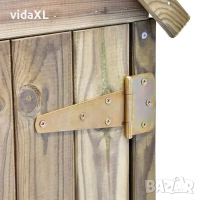 vidaXL Барака за инструменти с врата, 69,5x32x178 см, импрегниран бор（SKU:46（SKU:46358）, снимка 4 - Други стоки за животни - 49362913