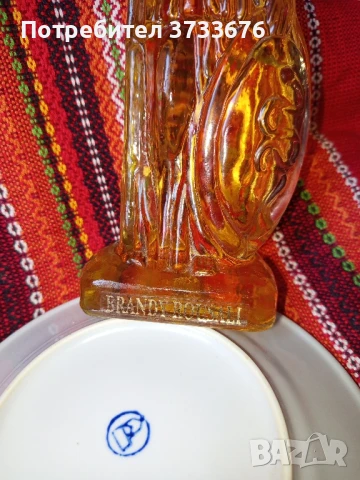 Стилна стъклена бутилка с форма на римски/гръцки/ войн., снимка 4 - Антикварни и старинни предмети - 51142366