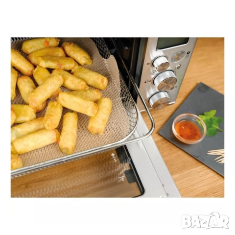 Подложка за Air Fryer 2бр., NoStik, 31x40см.\33x40см., Правоъгълнa  до 260°, кафяв, в плик, снимка 4 - Други - 52112896