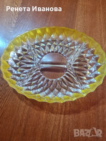 Прекрасни , стари секторни плата от кристално стъкло , снимка 9 - Други - 53895157