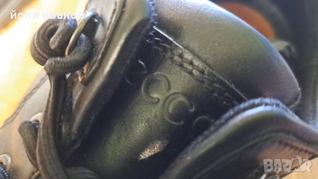 ECC0-gore tex-кожени мъжки обувки с мембрана 46 номер, снимка 3 - Маратонки - 52973252