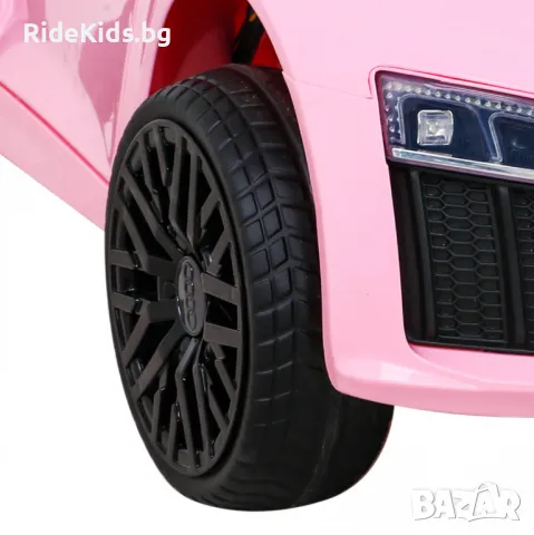 Audi R8 12V – Детска акумулаторна кола, Розова, EVA гуми, снимка 12 - Детски велосипеди, триколки и коли - 50419578