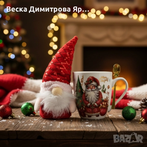 Коледен подаръчен комплект с чаша, лъжичка и мека играчка – моментална празнична атмосфера у дома, снимка 4 - Коледни подаръци - 52580163