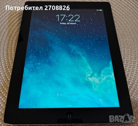 БАРТЕР /ПРОДАЖБА ! Apple iPad Wi-Fi 3rd Gen 16GB черен MC705KN зарядно, снимка 2 - Таблети - 53917131