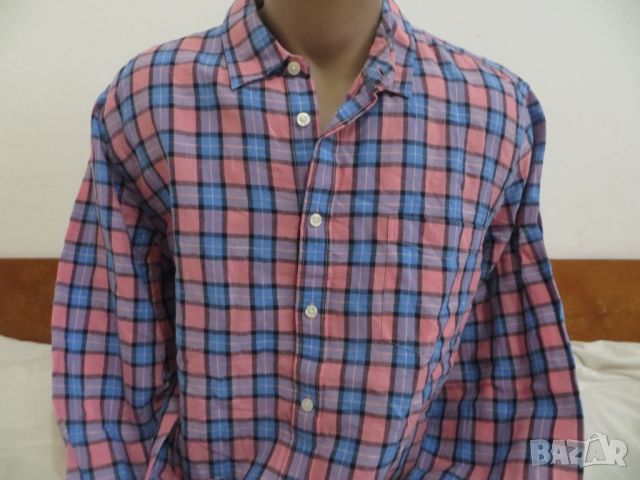Мъжка риза с дълъг ръкав лен и памук Gap, снимка 2 - Ризи - 45810327