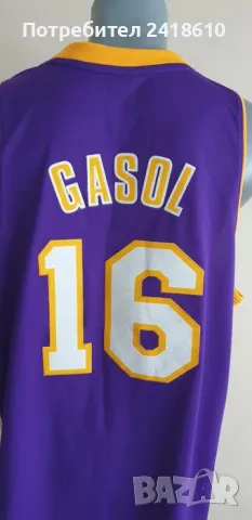 Adidas NBA LAKERS Paul Gasol  #16 Mens Size L НОВО! ОРИГИНАЛ! МЪЖКИ ПОТНИК!, снимка 5 - Спортни дрехи, екипи - 46994077