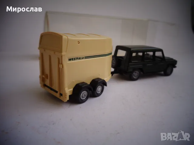 WIKING H0 1/87 MERCEDES ДЖИП+ РЕМАРКЕ ИГРАЧКА МОДЕЛ, снимка 4 - Колекции - 47785093