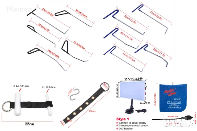 Комплект PDR инструменти за изправяне на вдлъбнатини от градушка, снимка 2 - Аксесоари и консумативи - 46898486