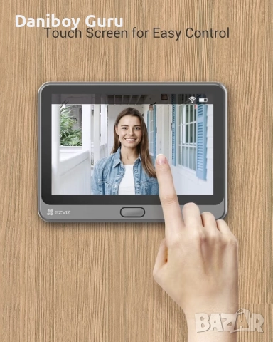 Wi Fi Смарт видео звънец Ezviz CP4, Двупосочно видео, Full HD,  шпионка. App, снимка 3 - Други - 52491033