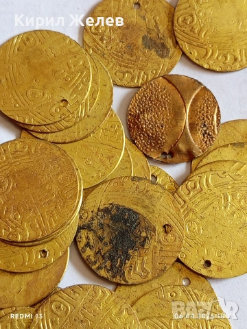 Лот 57 броя месингови пендара монети продупчени за НАКИТ, НОСИЯ, ЗАБРАДКА КОЛЕКЦИЯ 54541, снимка 6 - Нумизматика и бонистика - 54104908
