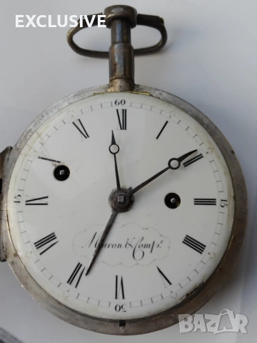 Швейцарски часовник с аларма на Meuron et Comp. 1780 година. 