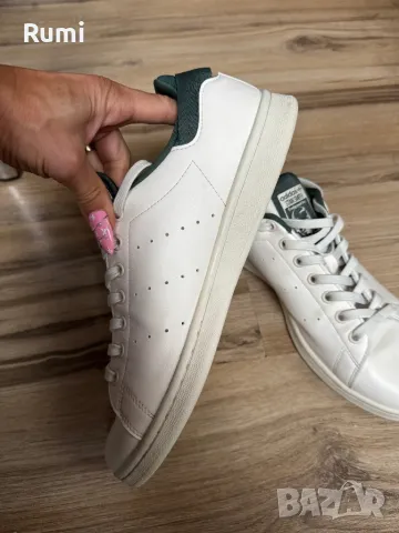 Оригинални кожени кецове ADIDAS STAN SMITH ! 44 н, снимка 7 - Кецове - 48449212