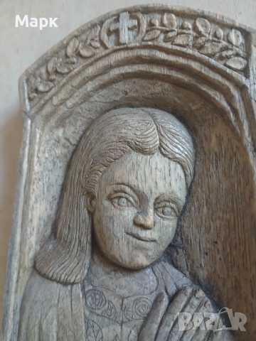 Мадона дърворезба икона , снимка 2 - Икони - 44049968