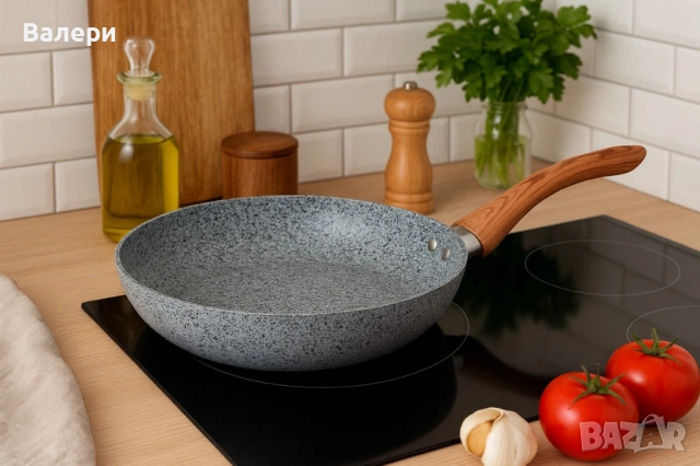 Тиган Уок Voltz Siena, 26x10см., Мраморно каменно керамично покритие, снимка 3 - Съдове за готвене - 53206374