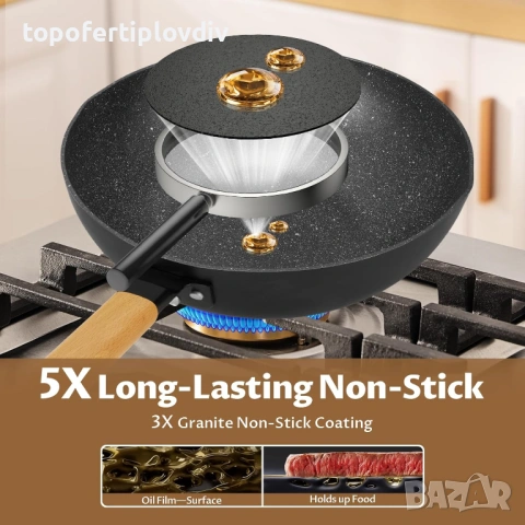 Тиган BEZIA Wok Non Stick, снимка 4 - Съдове за готвене - 53654347