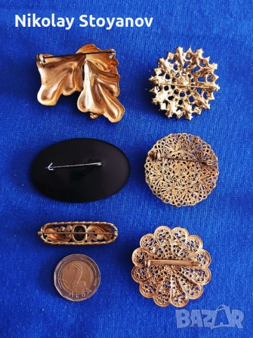 Стари брошки (Сет2), снимка 2 - Антикварни и старинни предмети - 51589643