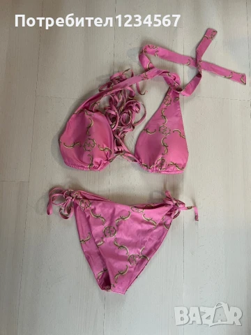 Alessa розов бански, нов, М рр, комплект