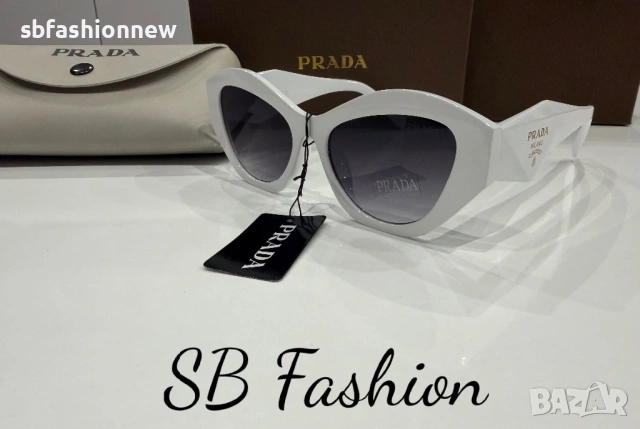 Prada бели очила, снимка 4 - Слънчеви и диоптрични очила - 53912422