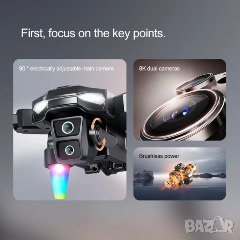 8K Дрон A22 с двойна ESC камера и вграден екран, снимка 6 - Друга електроника - 51977309