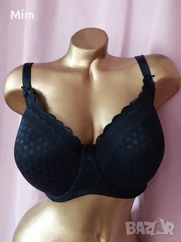 C&A 95 E Черен сутиен на точки за едра дама , снимка 2 - Бельо - 53921569