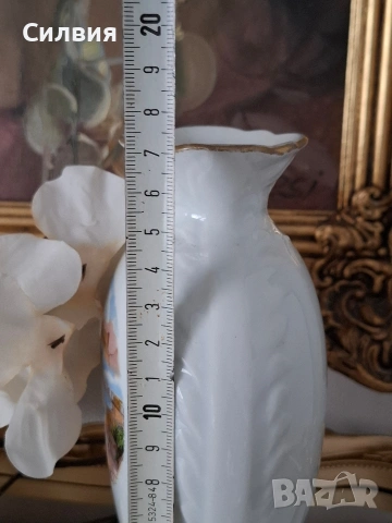 Ретро порцеланова ваза, снимка 6 - Вази - 54079007