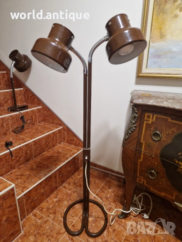 Уникална рядка антикварна шведска подова лампа , снимка 2 - Антикварни и старинни предмети - 53932629