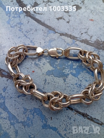 Сребърна гривна , снимка 3 - Гривни - 54203001