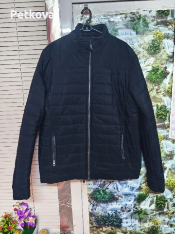 Мъжко яке, пролет и есен, черно и червено, снимка 3 - Якета - 51859672