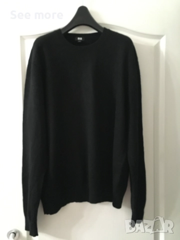 UniQlo 100% кашмир мъжки пуловер L, снимка 7 - Пуловери - 52789127