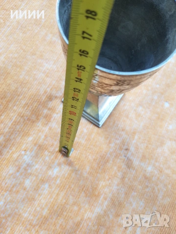 Посребрена чаша бокал, снимка 3 - Антикварни и старинни предмети - 53738302