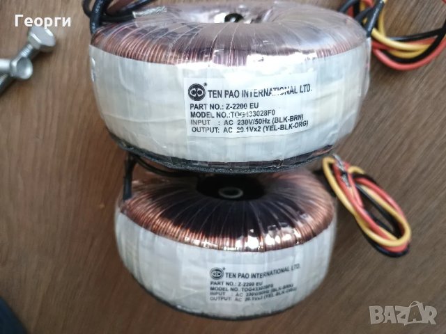 2 x Toroid Pair (2x20V 220W each) Taiwan , снимка 6 - Ресийвъри, усилватели, смесителни пултове - 48024229