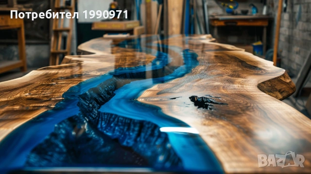 Маса от уникален дървен материал и смола ръчка изработка по поръчка, снимка 15 - Маси - 53729126