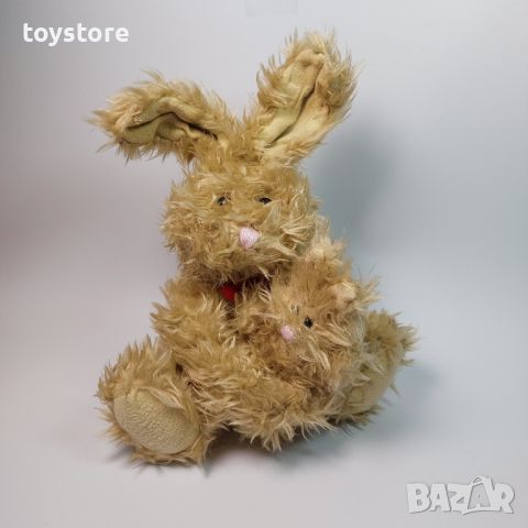 Плюшена играчка зайче с бебе ретро, снимка 1 - Плюшени играчки - 45574389