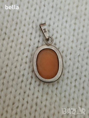 Сребърен антикварен медальон камея проб 800, снимка 3 - Антикварни и старинни предмети - 54162972